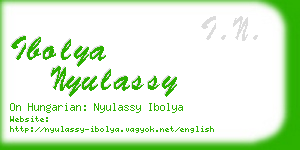 ibolya nyulassy business card